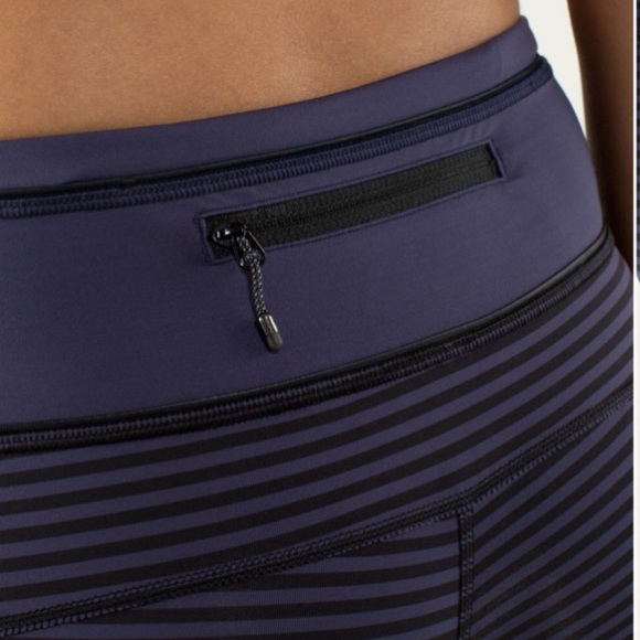 Lululemon Pace Queen Tight Stripe Cadet Blue Black - Picture 7 of 7